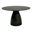 Calexico - Contemporary Black Wave Glass Round Dining Table