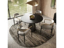Maxine - Modern Hammered Grey Glass Rectangular Dining Table