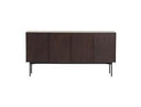 Billy Modern Black Oak & Gold Tall Buffet