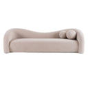 Calico - Contemporary Beige Pebble Fabric 3-Seat Sofa