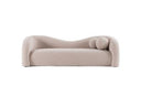 Calico - Contemporary Beige Pebble Fabric 4-Seat Sofa