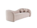 Calico - Contemporary Beige Pebble Fabric 4-Seat Sofa