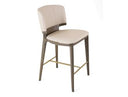 Calvary - Mid-Century Modern Beige Vegan Leather + Grey Ash Counter Chair