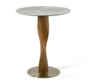 Calvary - Mid-Century Modern Beige Vegan Leather + Walnut Counter Chair