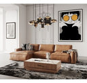 Cambria - Modern Cognac Leather Sofa