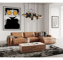 Cambria - Modern Cognac Leather Sofa