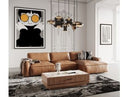 Cambria - Modern RAF Cognac Leather Sectional Sofa
