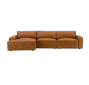 Cambria - Modern Cognac Leather Sofa