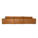 Cambria - Modern LAF Cognac Leather Sectional Sofa