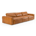 Cambria - Modern Cognac Leather Sofa