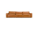 Cambria - Modern Cognac Leather Sofa