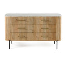 Cambridge White Marble & Mango Rectangular Dining Table