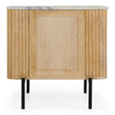 Cambridge White Marble & Mango 2 Drawer Nightstand