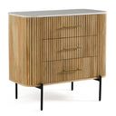 Cambridge White Marble & Mango 3 Drawer Dresser