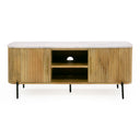 Cambridge White Marble & Mango TV Stand