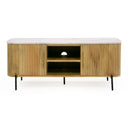 Cambridge White Marble & Mango TV Stand