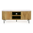 Cambridge White Marble & Mango TV Stand
