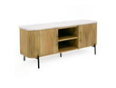 Maggie - Modern Walnut and Grey TV Stand