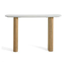 Cambridge White Marble & Mango 2 Drawer Nightstand