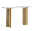 Cambridge White Marble & Mango 2 Drawer Nightstand