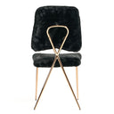 Candace - Modern Black Faux Fur Dining Chair (Set of 2)