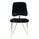 Candace - Modern Black Faux Fur Dining Chair (Set of 2)