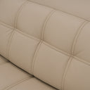 Carney - Modern Beige Leather Sectional Sofa + 3 Recliners