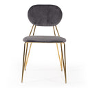 Carol Modern Grey Fabric Dining Chair (Set of 2)
