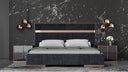 cartier modern black velvet & rosegold bed
