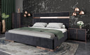 cartier modern black velvet & rosegold bed