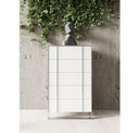 Cartier - Modern White & Stainless Steel Mirror