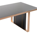 Cartier Modern Black & Rosegold Dining Table