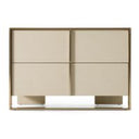 Cartier - Modern Beige Shagreen and Brushed Brass Chest