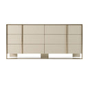Cartier - Modern Beige Shagreen and Brushed Brass Dresser