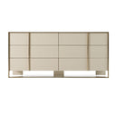 Cartier - Modern Beige Shagreen and Brushed Brass Dresser