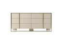 Cartier - Modern Beige Shagreen and Brushed Brass Dresser