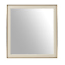 Cartier - Modern Beige Shagreen & Brushed Brass Mirror
