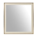 Cartier - Modern Beige Shagreen & Brushed Brass Mirror