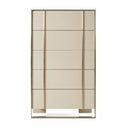 Cartier - Modern Beige Shagreen and Brushed Brass Chest