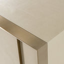 Cartier - Modern Beige Shagreen and Brushed Brass Chest