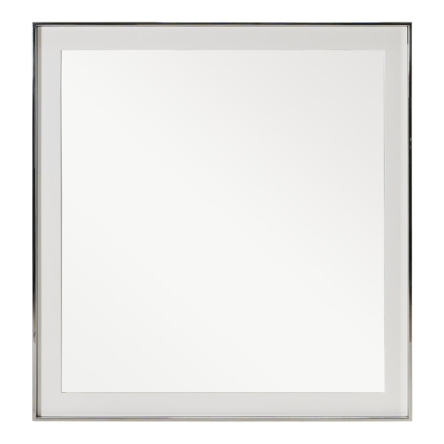 Cartier - Modern White & Stainless Steel Mirror