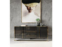 Talin Modern Black Crocodile & Rosegold Buffet