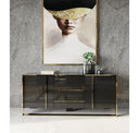 Cartier Modern Black Velvet & Rosegold Bed