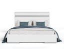 Cartier - Modern White Vegan Leather + Stainless Steel Bed