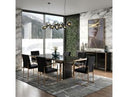 Cartier Modern Black & Rosegold Dining Table Set