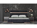 Cartier - Modern Black + Rose Gold Bed + Nightstands