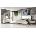 Cartier - Modern White Vegan Leather + Stainless Steel Bed