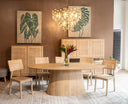 Casablanca 86" Oval Dining Table in Natural White, view 5