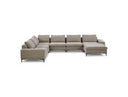 Sherry - Modern Cognac Leather Left Facing Sectional Sofa
