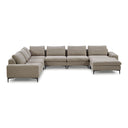Cascade - Modern Beige Fabric U Shaped Sectional Sofa